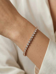 Crystal Cuff Bracelet round tennis